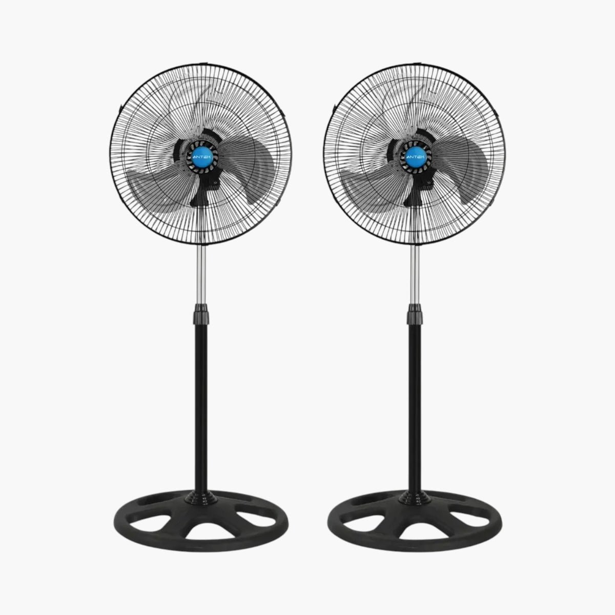 Kit De 2 Ventiladores 18in, 85w Antek, 3 Aspas Metalicas Estructura Negro Aspas Plateado Diámetro 45.72 Cm Material De Las Aspas Metal