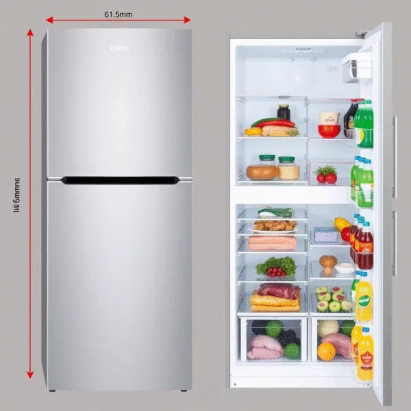 Refrigerador De 12 Ft3 Mirage Acero Inoxidable Doble Puerta Gris