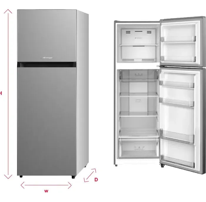Refrigerador De 10 Ft3 Mirage Acero Inoxidable Doble Puerta Gris