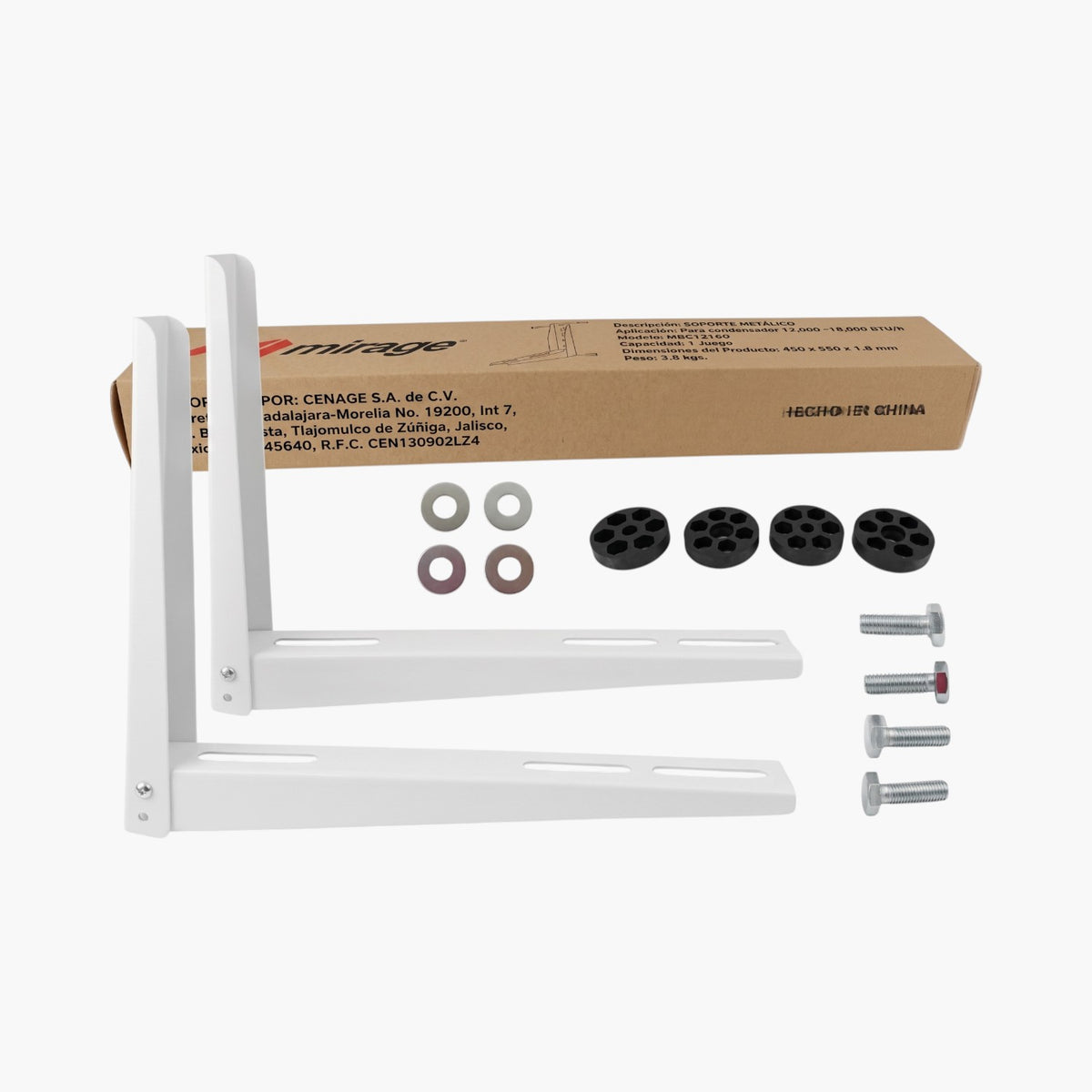 Base Soporte Pared Condensador Minisplit 1 Y 1.5 Ton Mirage