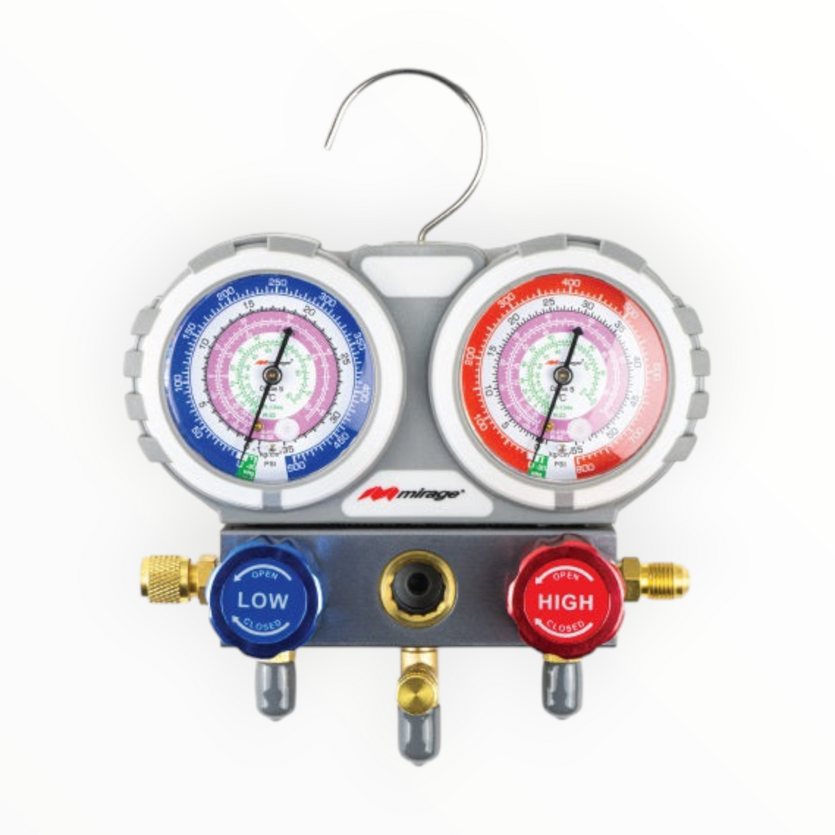 Juego Manómetros Refrigeración Mirage Mma580g R410 R32 R22 R134 1.5m