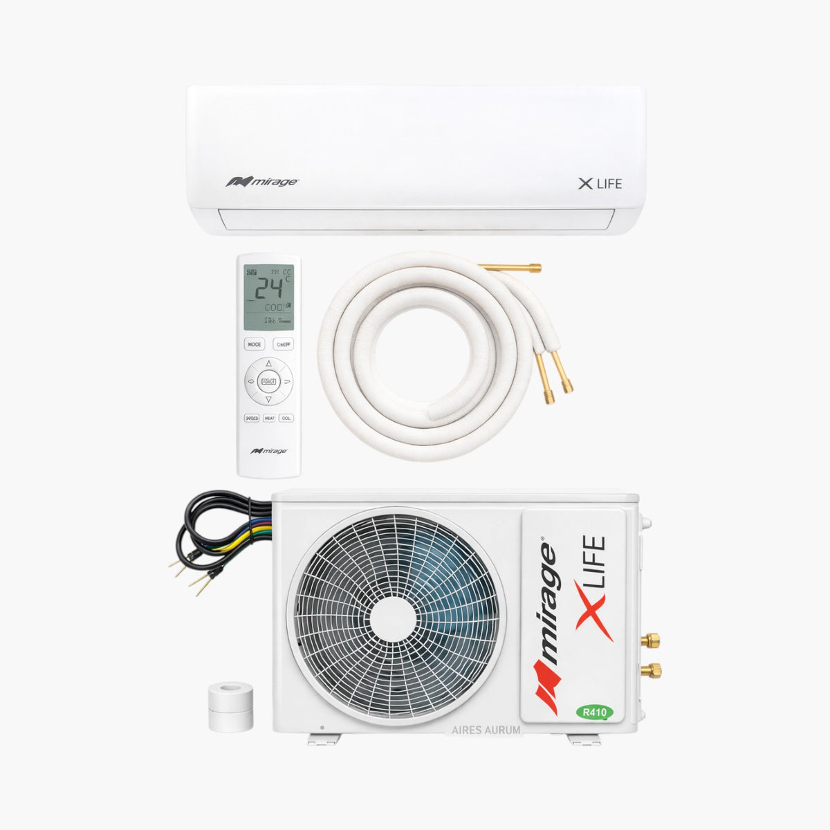Mirage Aire Acondicionado Xlife CLC120J 1 Ton Frío / Calor 110v